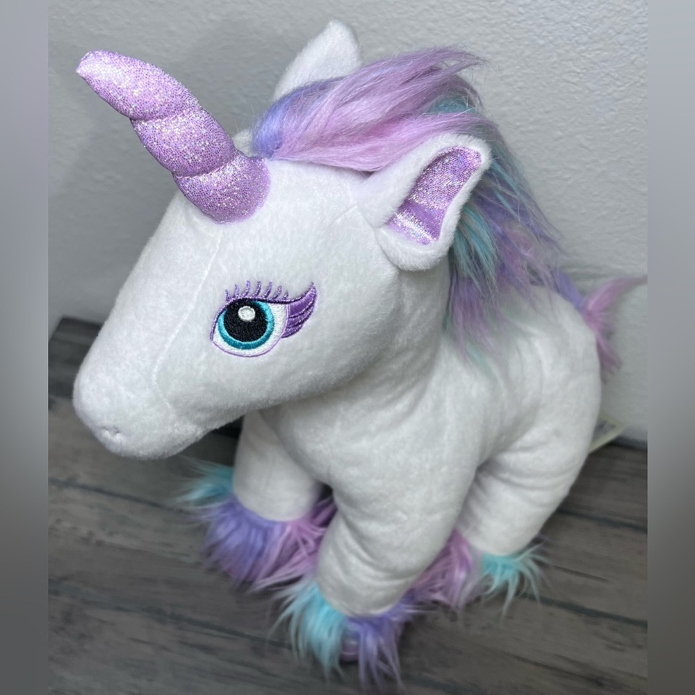 Teal Eyes Build A Bear Enchanted Unicorn Fairy Friend 2020 Butterfly Foot 16" - Picture 13 of 15
